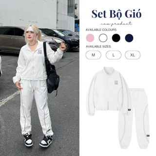 Set Bộ Gió Quần Dài ECOCHIC Áo Khoác Quần Cạp Chun Bo Chất Liệu Cao Cấp Thể Thao BST DELINE B076