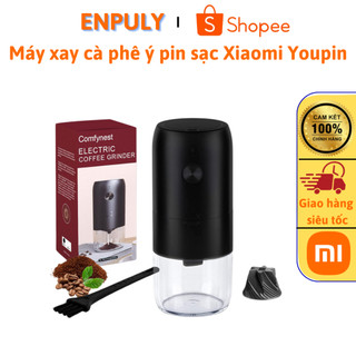  Xiaomi youpin Máy Xay Cà Phê Chạy Điện Sạc usb Kèm 5 Cọ Vệ Sinh Tiện Dụng lõi mài gốm có thể điều chỉnh độ mịn cafe 