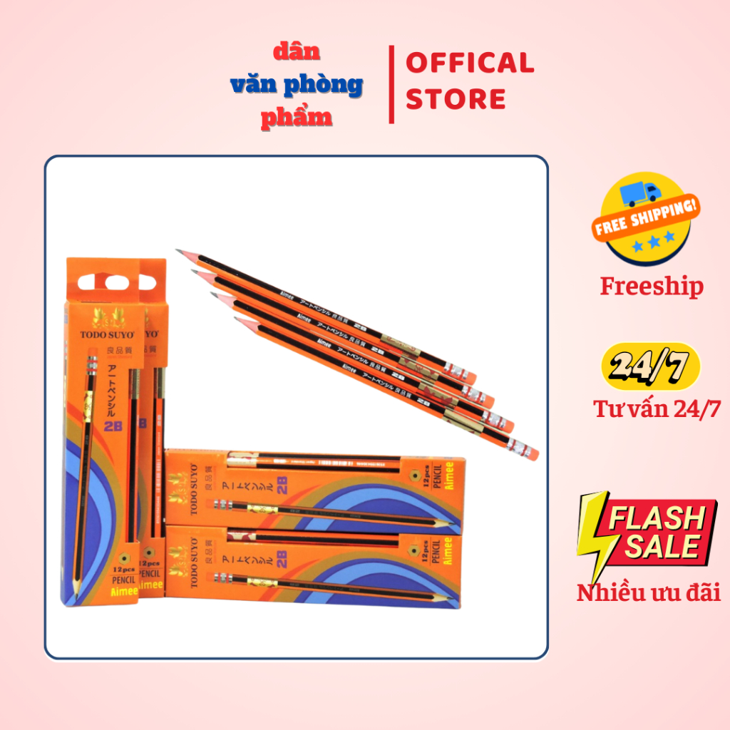 Chì Gỗ AIMEE - 2B +Tẩy  Hiệu Todo Suyo Gstar