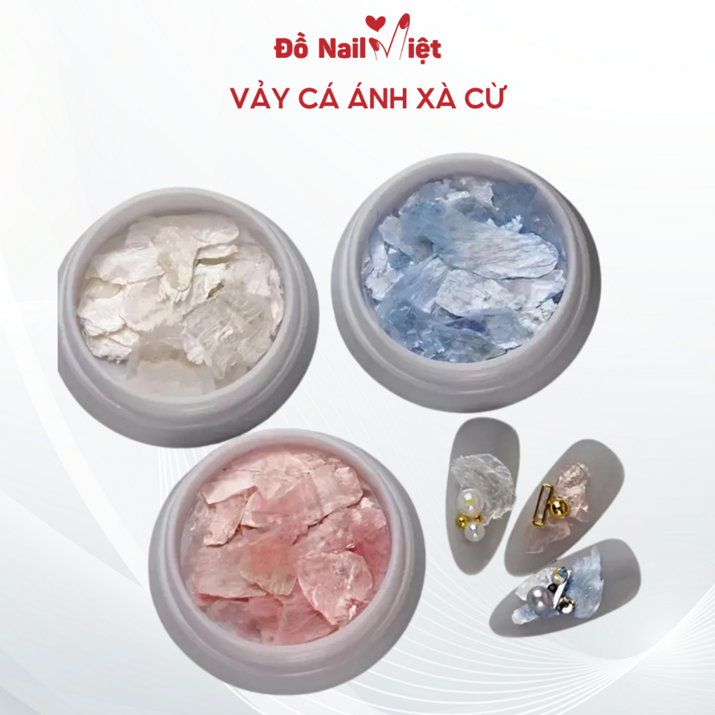 Vảy cá ánh xà cừ dùng trang trí móng-ĐỒ NAIL VIỆT