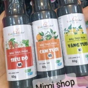 Màu siro Unicorn ,gel trắng tạo màu cho xôi, bánh, thạch chai 60g-210g