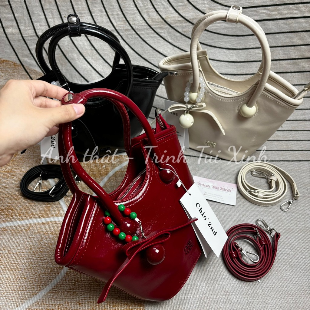 Túi Xách Chi02'nd Chất Da Siêu Dày Chuẩn Form Kèm Charm 010
