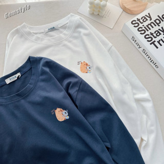 Áo thun nữ DÀI TAY thu đông 3158 CAPYBARA HIUHIU ,chất cotton khô dày dặn, giữ nhiệt