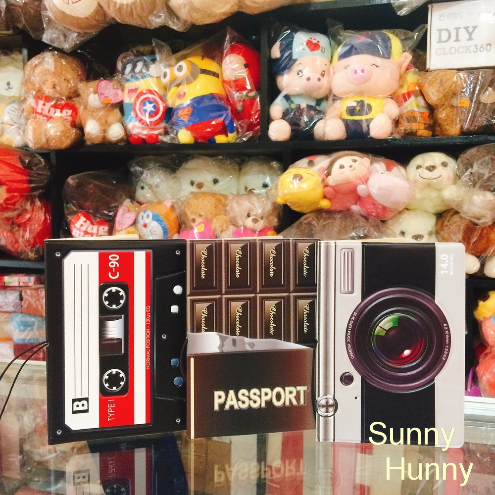 Bao bọc passport, bìa đựng hộ chiếu da PU, Cover passport dập hình 3D, phụ kiện hộ chiếu HCM