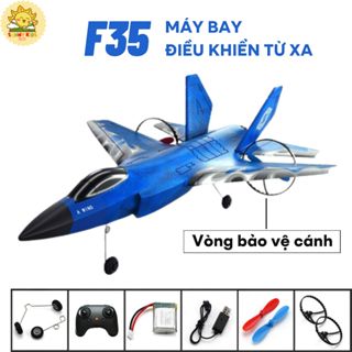  Máy bay chiến đấu F35  HW39  Máy bay xốp điều khiển từ xa Vòng bảo vệ cánh Pin sạc khoảng cách bay 100m - Sunny Kids 