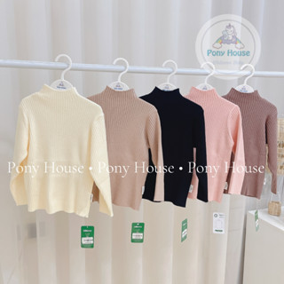 Áo Len Cổ Lọ Doma Cổ 3Cm Dày Dặn Cho Bé Trai Bé Gái 2-6 Tuổi