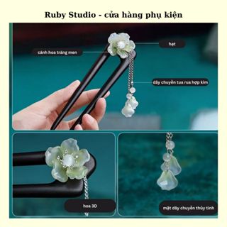 [TẶNG HỘP] Trâm cài tóc gỗ cổ trang cao cấp - Ảnh Thật.