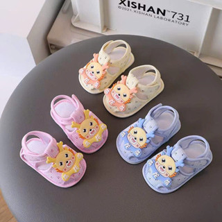  Giày Vải Tập Đi Mềm Cho Bé Trai Bé Gái Hoạ Tiết Động Vật Dễ Thương Lót Lưới Thoáng Mát Đế Cao Su Chống Trượt An Toàn 