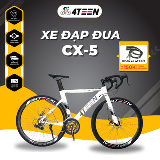 4TCX5_01 Xe Đap Tay Cong Road Bike 4TEEN CX-5 Thể Dục Thể Thao Khung Sườn Hợp Kim Nhôm Cao Cấp Bảo Hành 6 Năm