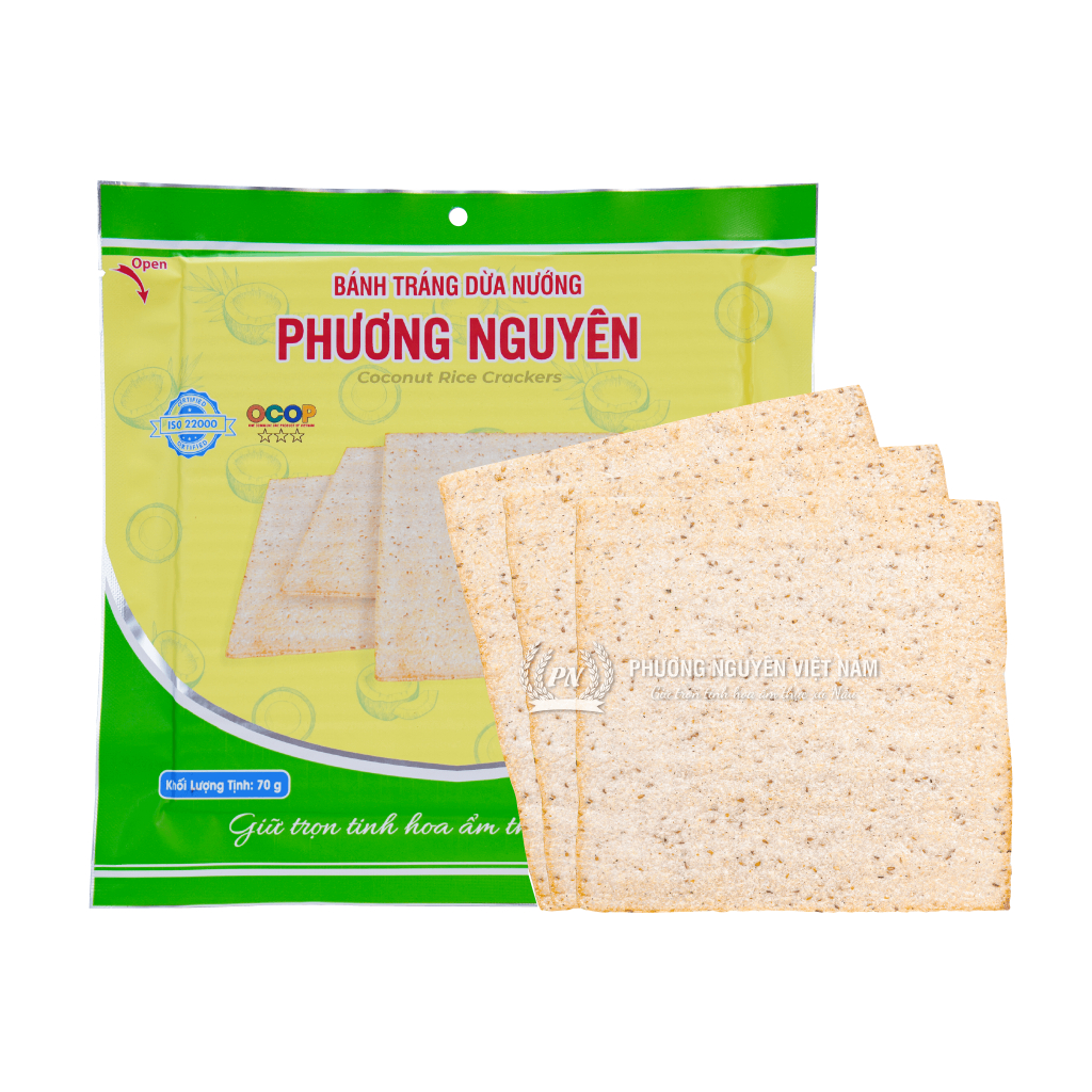 Bánh Tráng Dừa Nướng Phướng Nguyên 70g