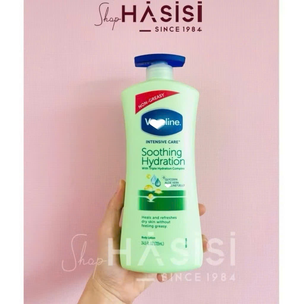 SỮA DƯỠNG THỂ VASELINE Intensive Care Aloe Soothe Body Lotion 725ml ( Xanh Lá ) | BigBuy360 - bigbuy360.vn