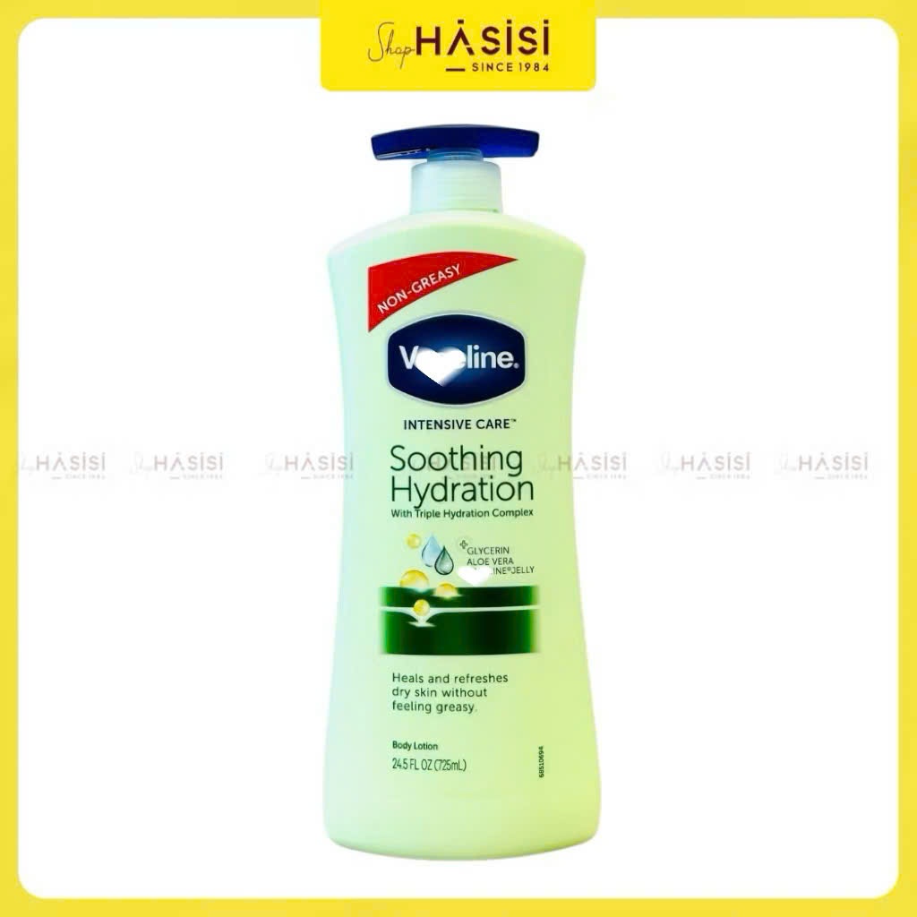 SỮA DƯỠNG THỂ VASELINE Intensive Care Aloe Soothe Body Lotion 725ml ( Xanh Lá )