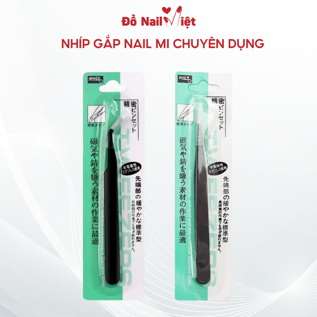 Nhíp gấp nail mi chuyên dụng, tiện lợi để nối mi đính đá trang trí móng-ĐỒ NAIL VIỆT