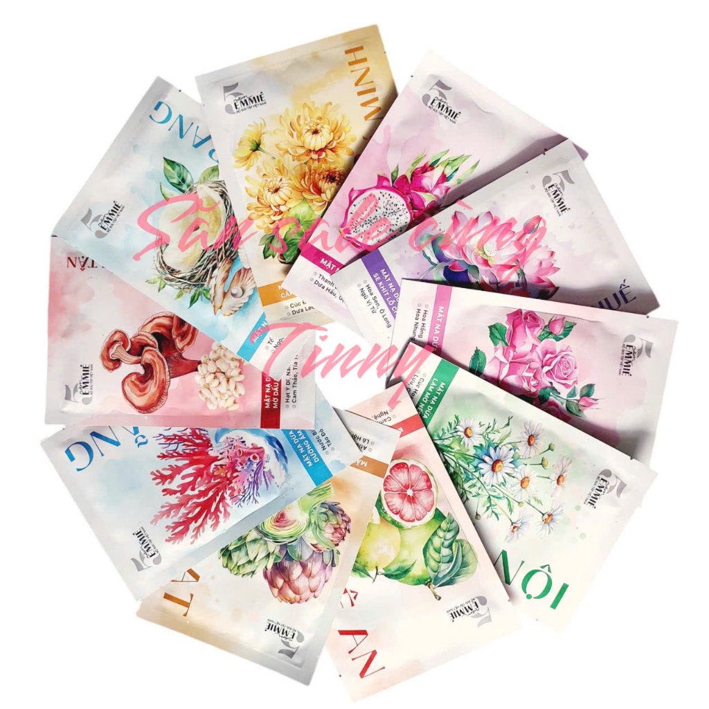 1 Miếng mặt nạ sinh học phôi dừa Emmie Vietnam Mask Collection 2024 - 25g