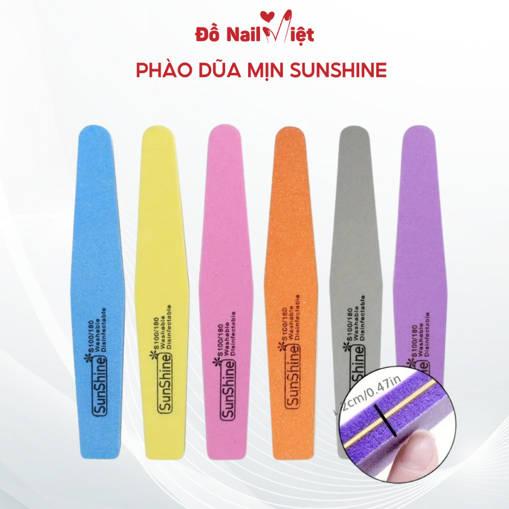 Phào dũa mịn Sunshine dạng thanh, 2 mặt chuyên dụng nail-ĐỒ NAIL VIỆT