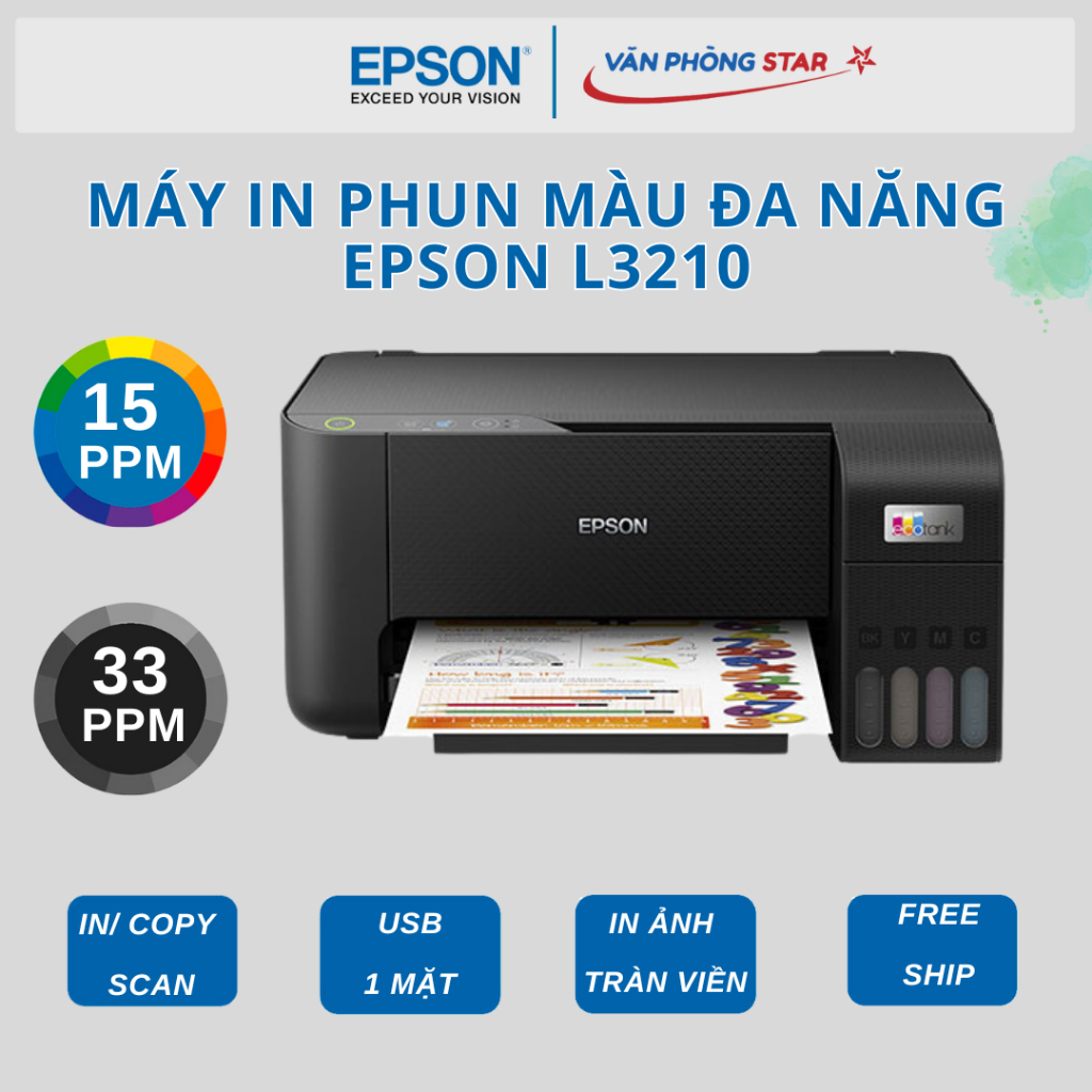 Máy in đa chức năng Epson L3210 - In phun màu