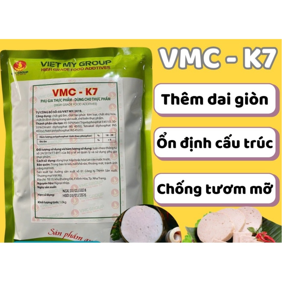 VMC K7 TẠO GIÒN DAI CHO GIÒ CHẢ HIỆU QUẢ NHẤT