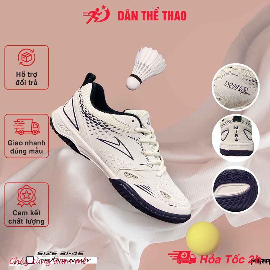 Giày thể thao Mira Lighter chất lượng cao, Giày cầu lông bóng bàn hàng chuẩn Việt Nam