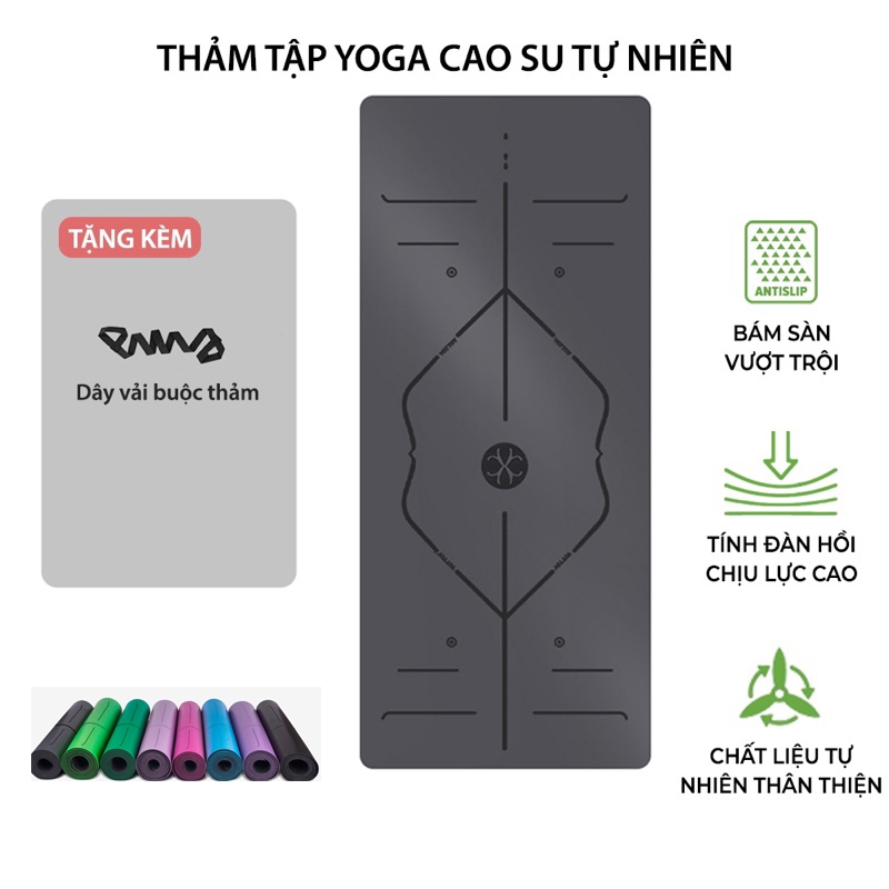 Thảm Yoga Cao Su Chất Liệu Pu Cao Cấp Chống Trơn Trượt Rất Tốt Bảo Hành 24 Tháng