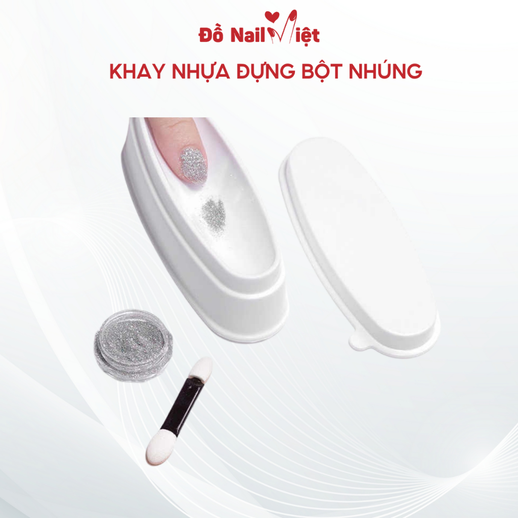 Khay nhựa đựng bột nhúng, bột nhũ kim tuyến khi làm móng-ĐỒ NAIL VIỆT