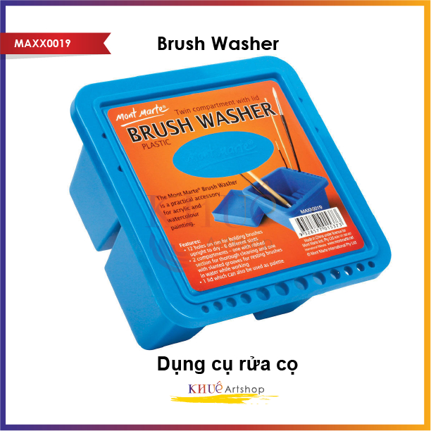 Dụng cụ, xô rửa cọ chuyên dụng Mont Marte / brush washer Mont Marte