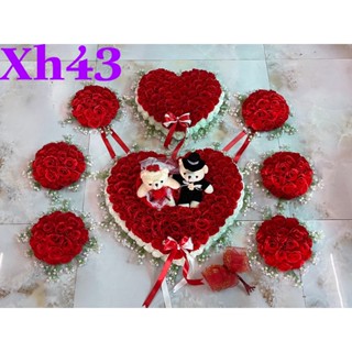 HOA XE CƯỚI CÓ NAM CHÂM - BÔNG GẮN XE ĐÁM CƯỚI RƯỚC DÂU GIÁ SIÊU RẺ