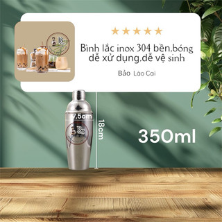 Lắc inox (Shaker inox) 350ml lắc inox 304 tiện lợi 350ml