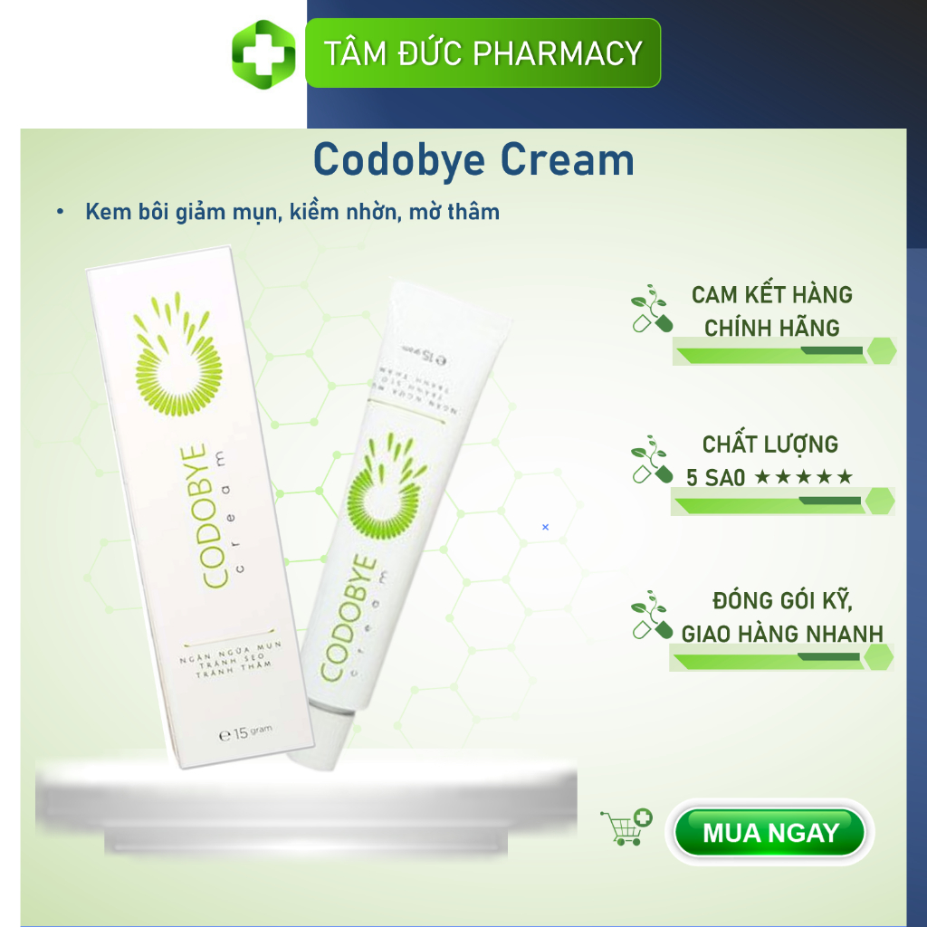 CODOBYE CREAM - Kem bôi mụn 15g