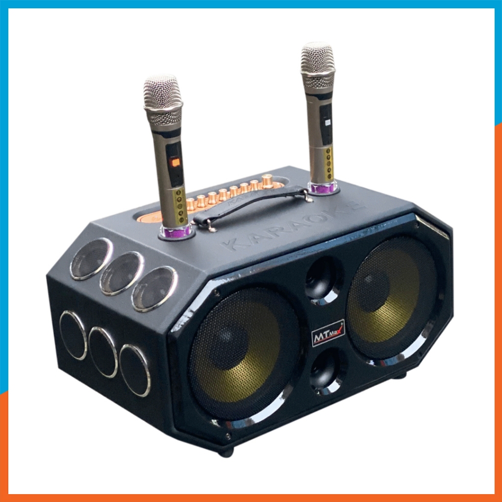 Loa Xách Tay 16 Đường Tiếng MTMAX E6 Pro 550W,16 Loa 2 Bass 20cm, 12 Trung, 2 Treble,Kèm 2 Micro