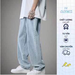 Quần jean Baggy ống suông rộng- Dhclothes- Quần bò dáng xuông rộng unisex - form rộng Hot2025