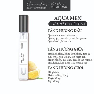  Tinh Dầu Nước Hoa Nam Aqua Men EDP Aroma Story 2ml   10ml Tươi Mát Nam Tính Lưu Hương 6-8 Giờ 