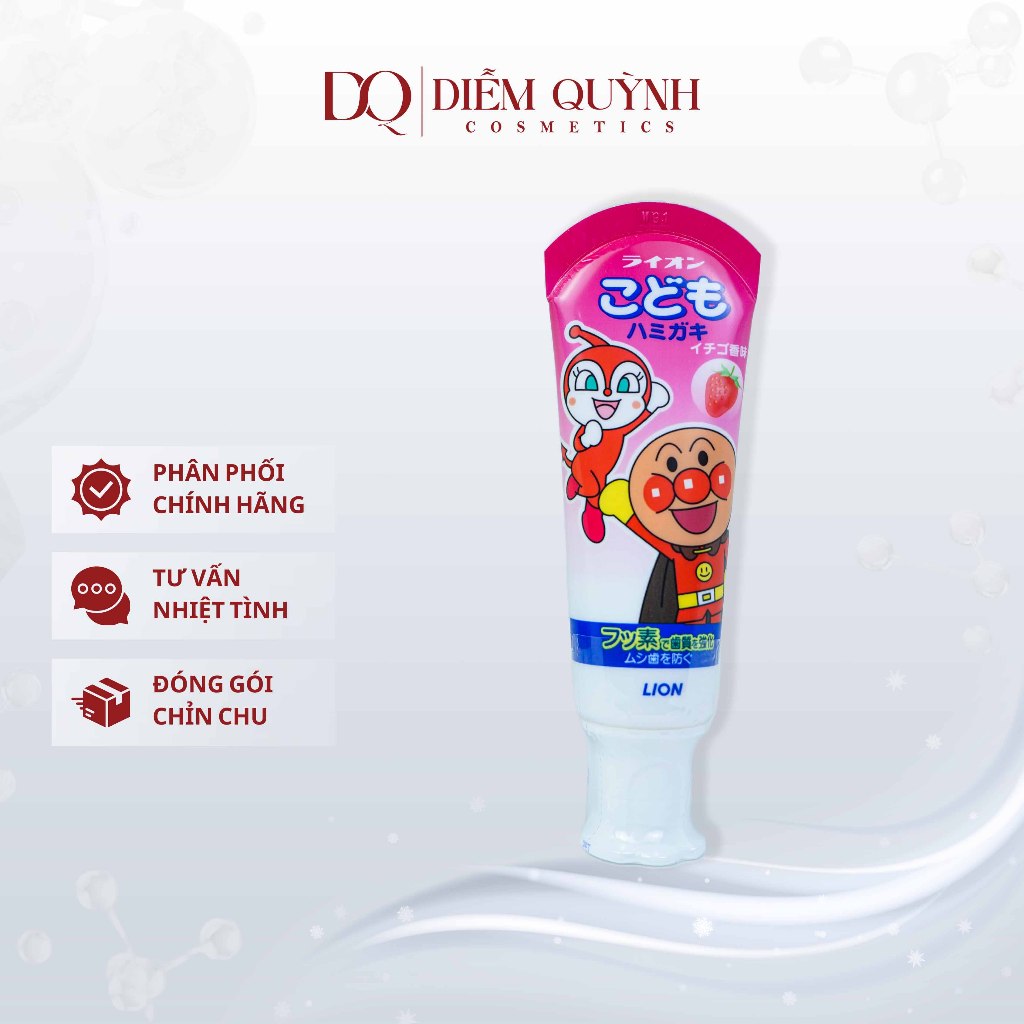 Kem Đánh Răng nuốt được Lion cho bé (nội địa Nhật)