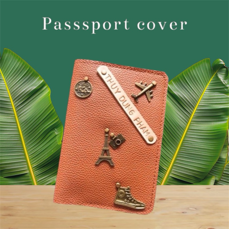 (chat chốt tên-chọn màu) vỏ hộ chiếu- passport cover -bao hộ chiếu - bọc hộ chiếu - bao da passport 