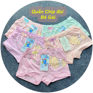 Quần chíp đùi cho bé gái (8-46kg), hàng cotton kháng khuẩn, chất liệu mịn đẹp, co giãn đàn hồi tốt QTE01