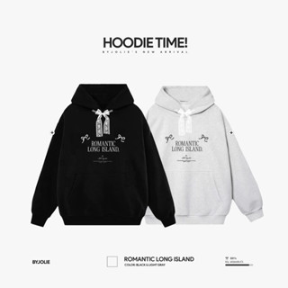 Áo hoodie nỉ bông cotton nữ cao cấp phối dây ren Romantic Long Island By Jolie Byjolievn