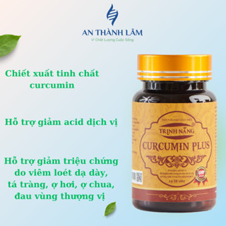 Hộp 50 Viên uống Curcumin Plus hỗ trợ điều trị viêm loét dạ dày, tá tràng hiệu quả - công nghệ Nano
