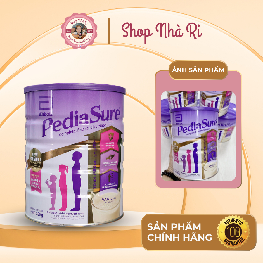 Sữa bột Pediasure Úc vanilla 850gr Úc - [ Mẫu mới - Date 12.2025 ]