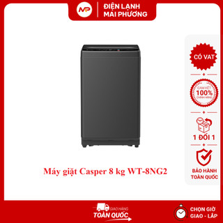 [SHIP HỎA TỐC HN] Máy giặt Casper 8 kg WT-8NG2 Mẫu cao cấp - Hàng chính hãng (Bảo hành 24 tháng)