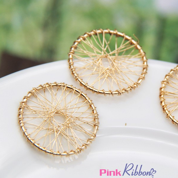 *[GIÁ 2 CÁI] Khoen tròn quấn kẽm 3cm dùng trang trí may mặc, phụ kiện thời trang, phụ liệu may mặc, phụ kiện tóc, DIY,