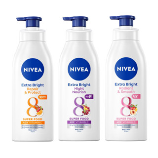Sữa dưỡng thể trắng da ban ngày/ ban đêm Nivea Extra White Night Nourish/ Repair Protect SPF50/Radiant Smooth 180ml/350m