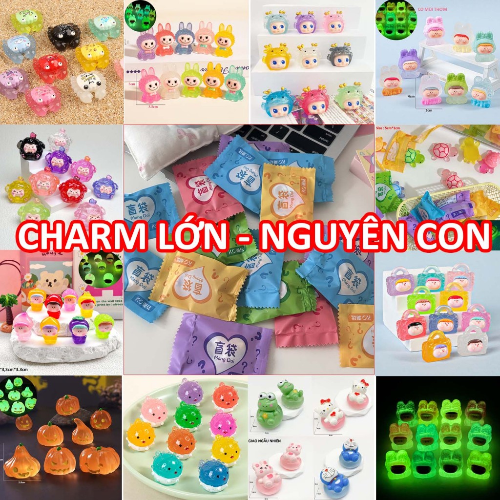 Combo 10 túi mù phát sáng tổng hợp rùa phát sáng túi mù moi trái cây Túi mù Labubu giá rẻ