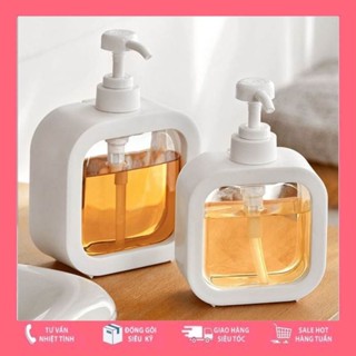   ĐỦ MÀU  300ml 500ml Bình Trong Suốt Đựng Dầu Gội Nước Rửa Tay Lọ Sửa Sữa Tắm Chai Chiết Vòi Nhấn Phòng Tắm Khách Sạn 
