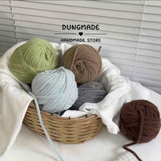 Len Fondant len sợi to đan mũ khăn len kẹo bông sweet candy móc mũ túi cuộn len sợi đan móc