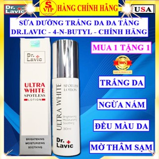 Sữa dưỡng trắng da đa tầng Dr.lavic chính hãng Ultra white spotless kem dưỡng trắng da xóa mờ thâm nám tàn nhang serum