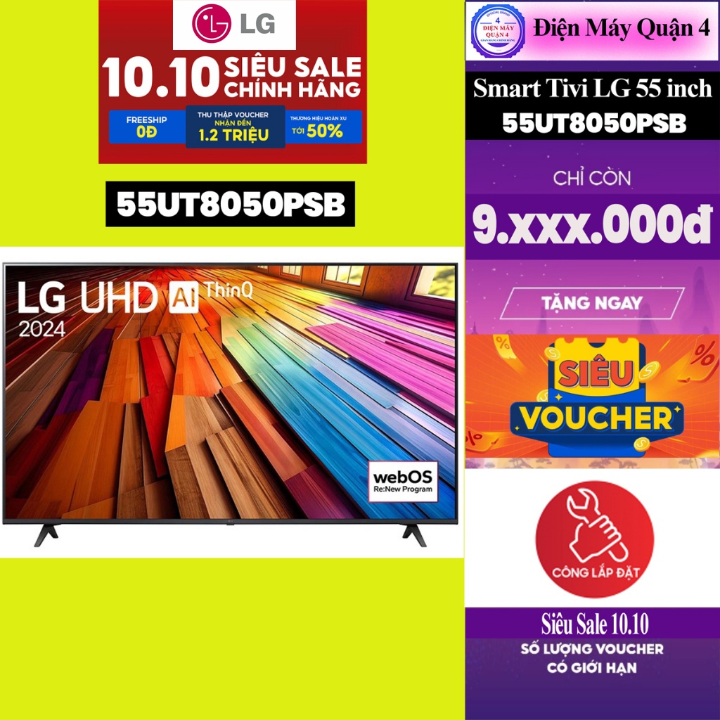 LG 55UT8050 --- Smart Tivi LG 4K 55 inch 55UT8050PSB - Hàng chính hãng