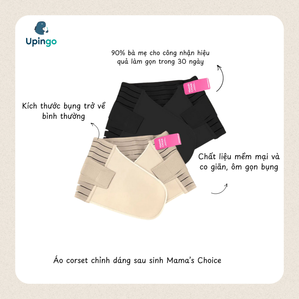 Áo corset chỉnh dáng sau sinh Mama’s Choice Postpartum Adjustable Corset, đai nịt bụng thon eo sau sinh