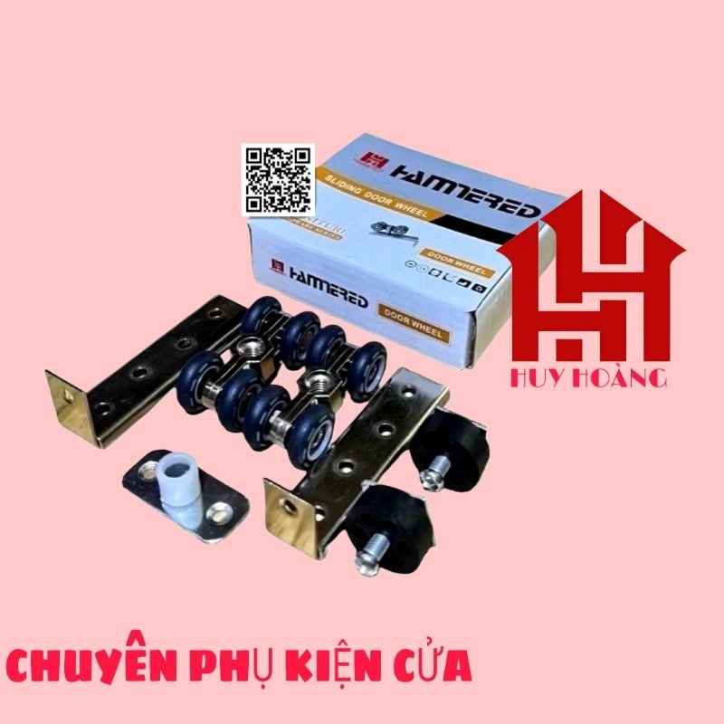 Bộ Bánh Xe Lùa Treo Rẻ Không Kén Ray