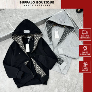 Áo Khoác Hoodie Nam Đì O Thêu Logo Vuông Trên Mũ Siêu Chất - Áo Khoác Hoodie Nam Nữ Dệt Logo Siêu Đẹp