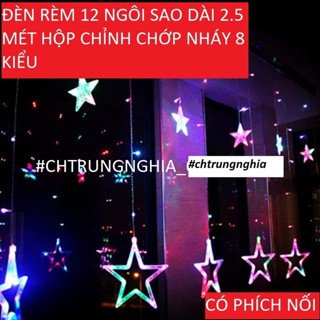  BỘ ĐÈN LED CHÓP NHÁY ĐỦ MÀU 12 HÌNH NGÔI SAO 12 SỢI 