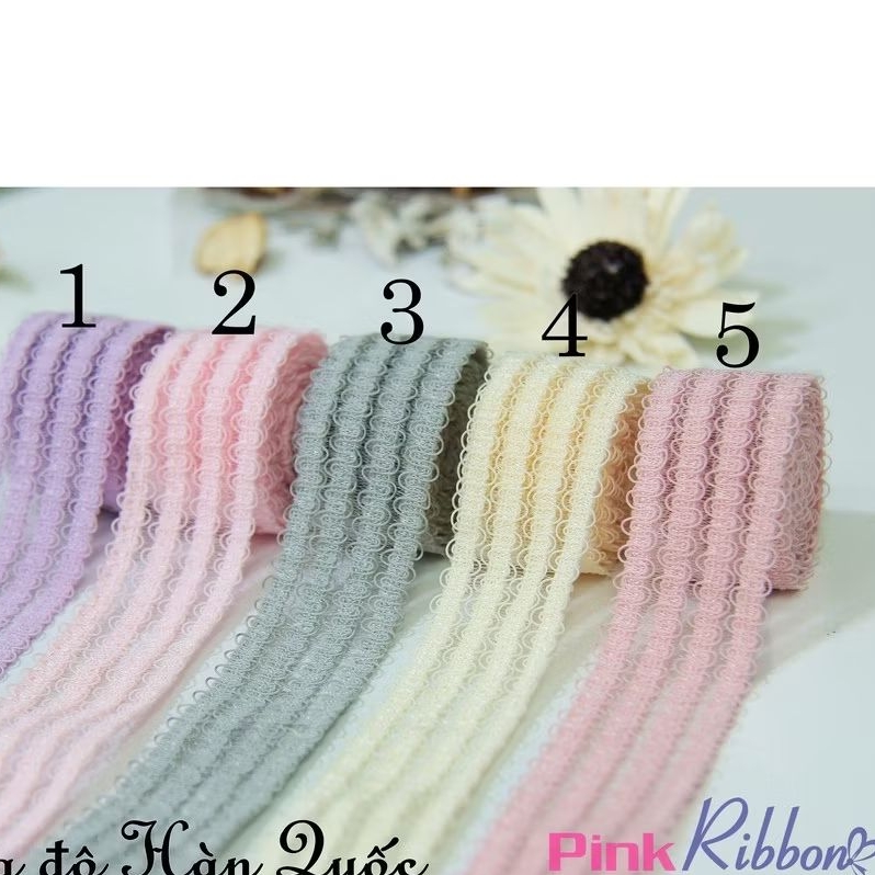 *Set 2M - Thun băng đô sọc Hàn Quốc dùng làm băng đô tóc, phụ kiện may mặc, viền chun áo/váy